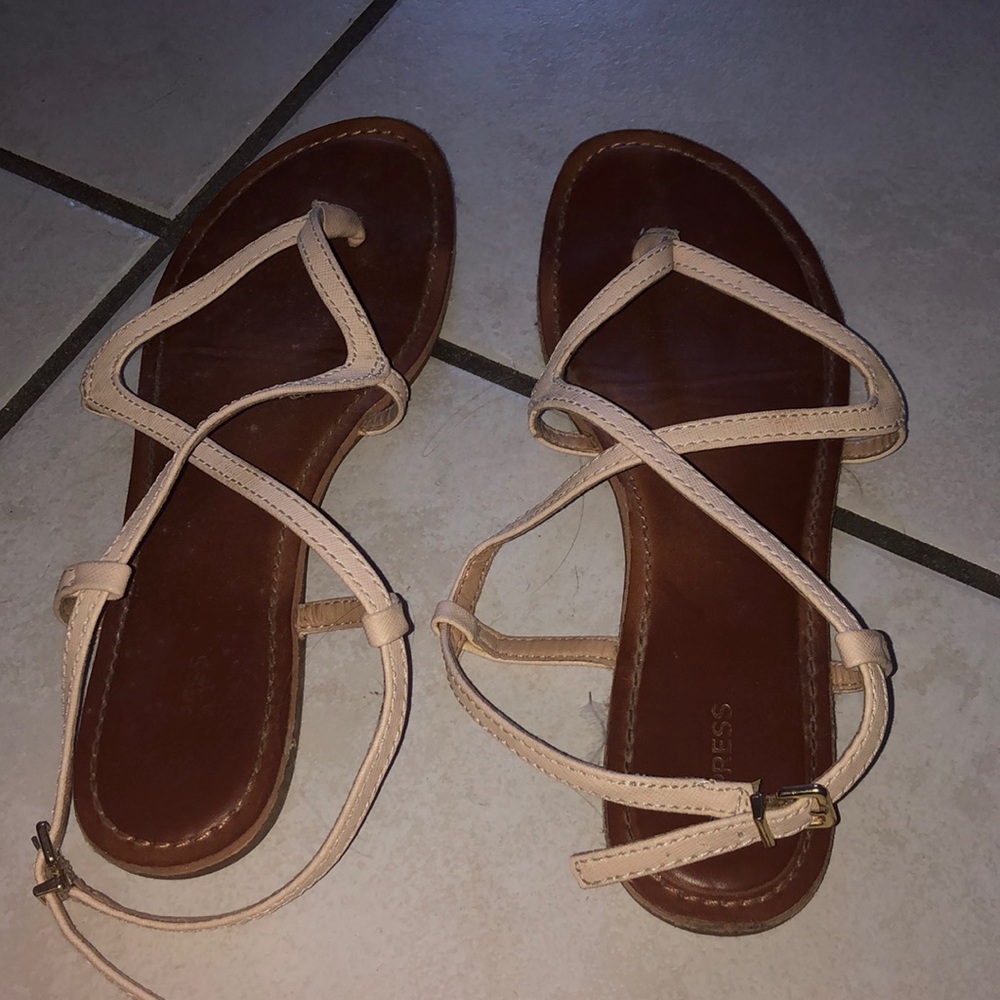 Nude strappy sandals
